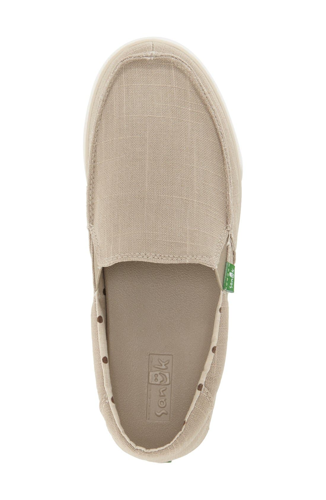 Sanuk 'Sideline' Linen Slip-On, Alternate, color, 