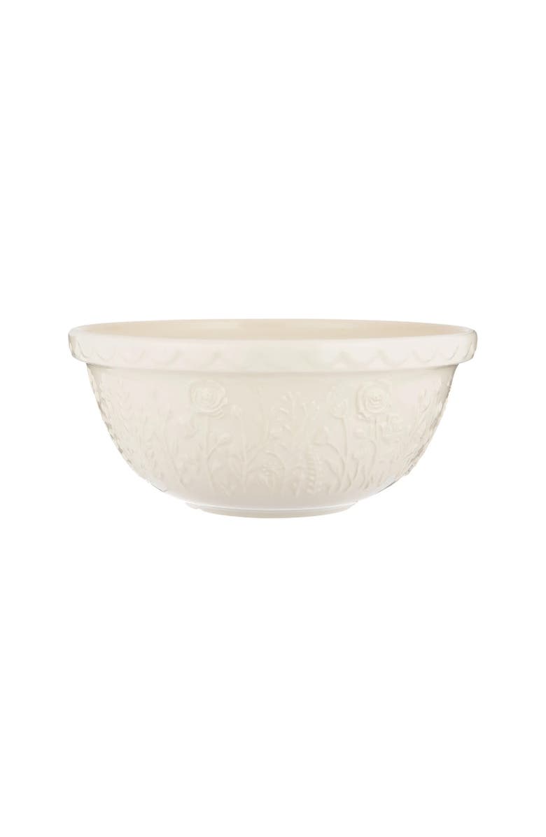 MASON CASH In The Meadow Rose Size 12 Mixing Bowl, 4.25 Quart, Cream, Main, color, Cream