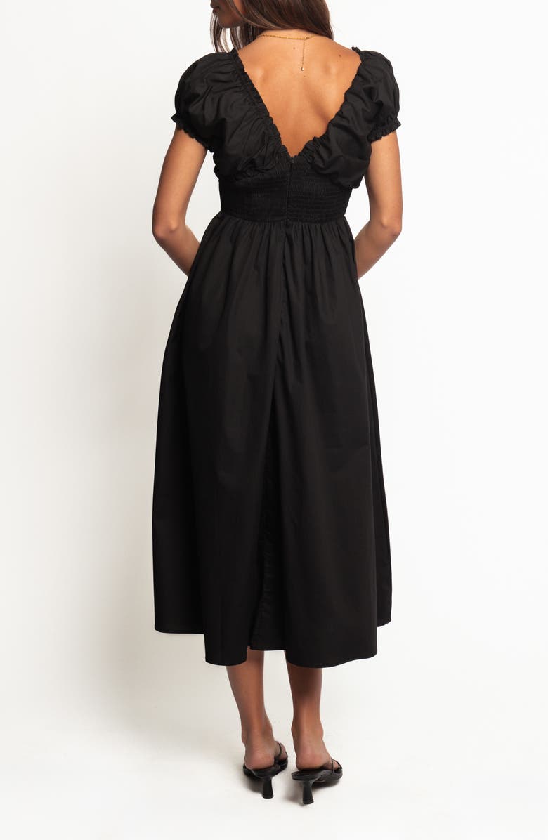 Petal & Pup Larson Midi Sundress, Alternate, color, Black