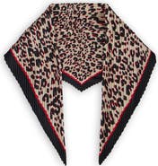 SAACHI Crinkled Leopard Print Bandana