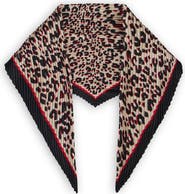 SAACHI Crinkled Leopard Print Bandana