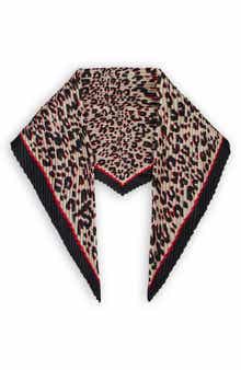 Crinkled Leopard Print Bandana