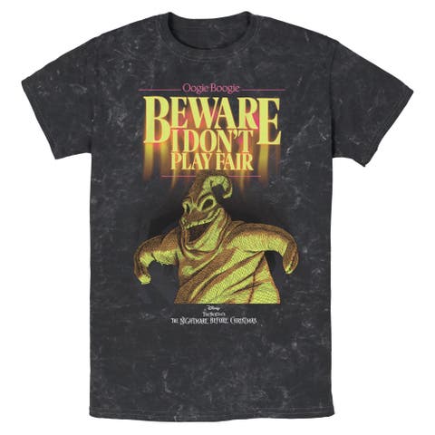 Mens The Nightmare Before Christmas Oogie Boogie Doesn't Play Fair T Shirt