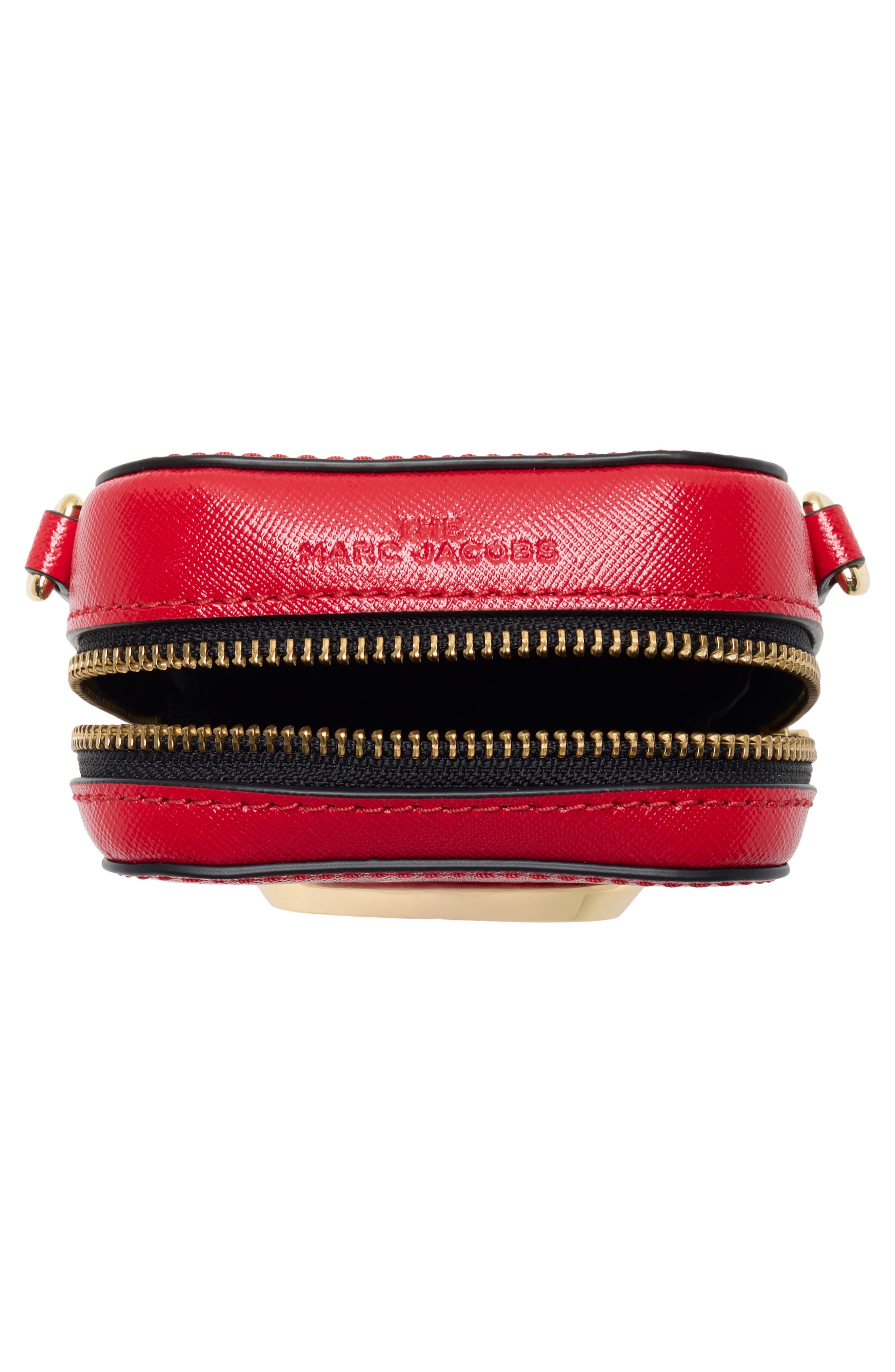 The Marc Jacobs The Hot Shot Saffiano Leather Shoulder Bag, Alternate, color, TRUE RED