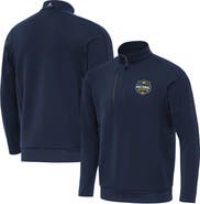 ANTIGUA Men's Antigua Navy Michigan Wolverines 2026 NCAA Men's Basketball National Champions Generation Quarter-Zip Pullover