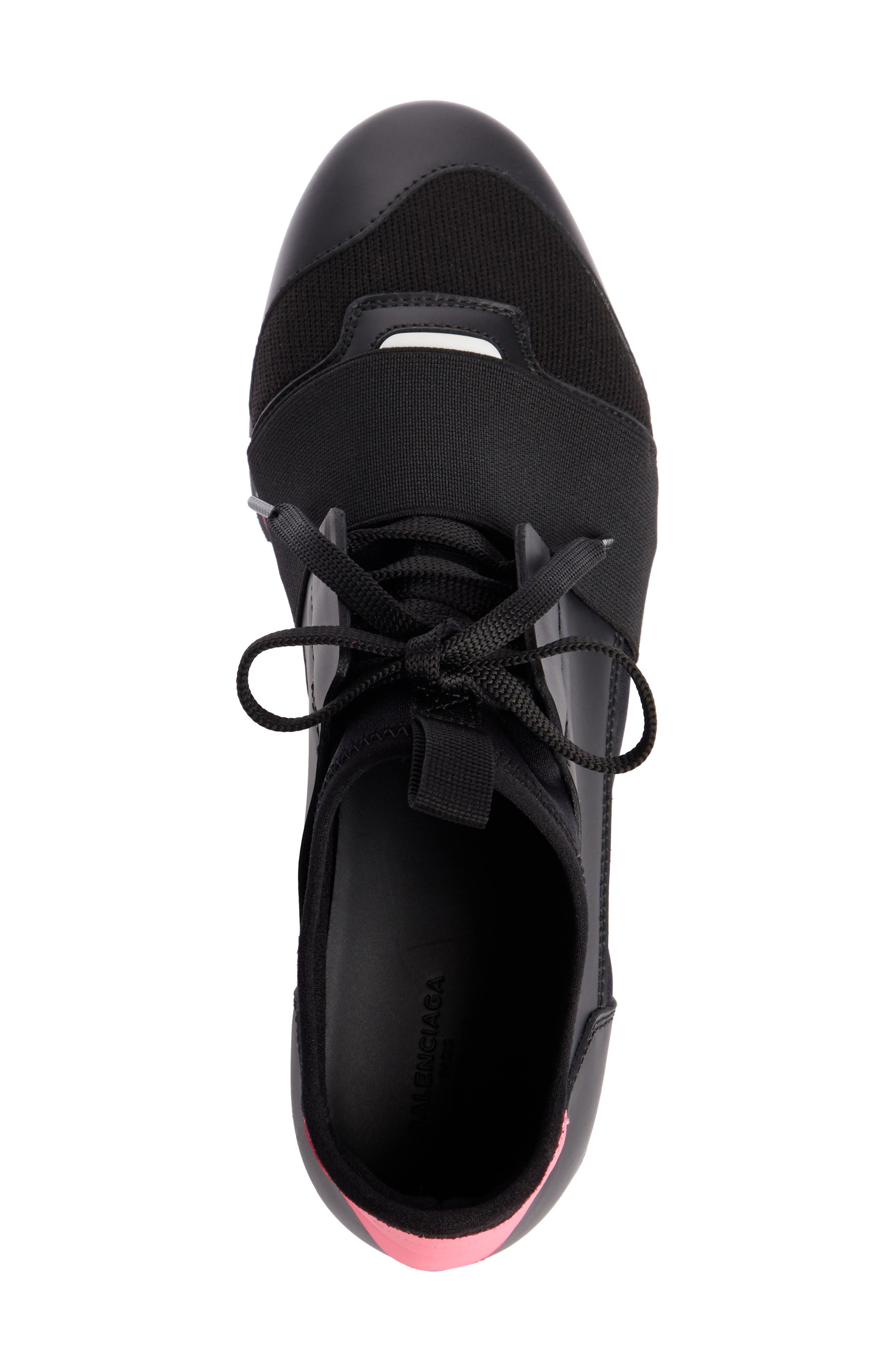 Lace-Up Sneaker, Alternate, color, BLACK/ PINK