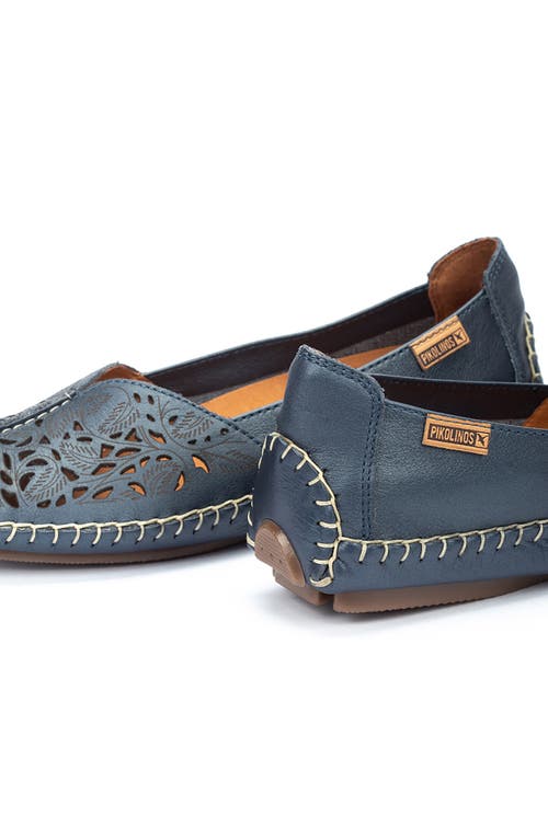 Pikolinos Jerez Perforated Flat In Blue