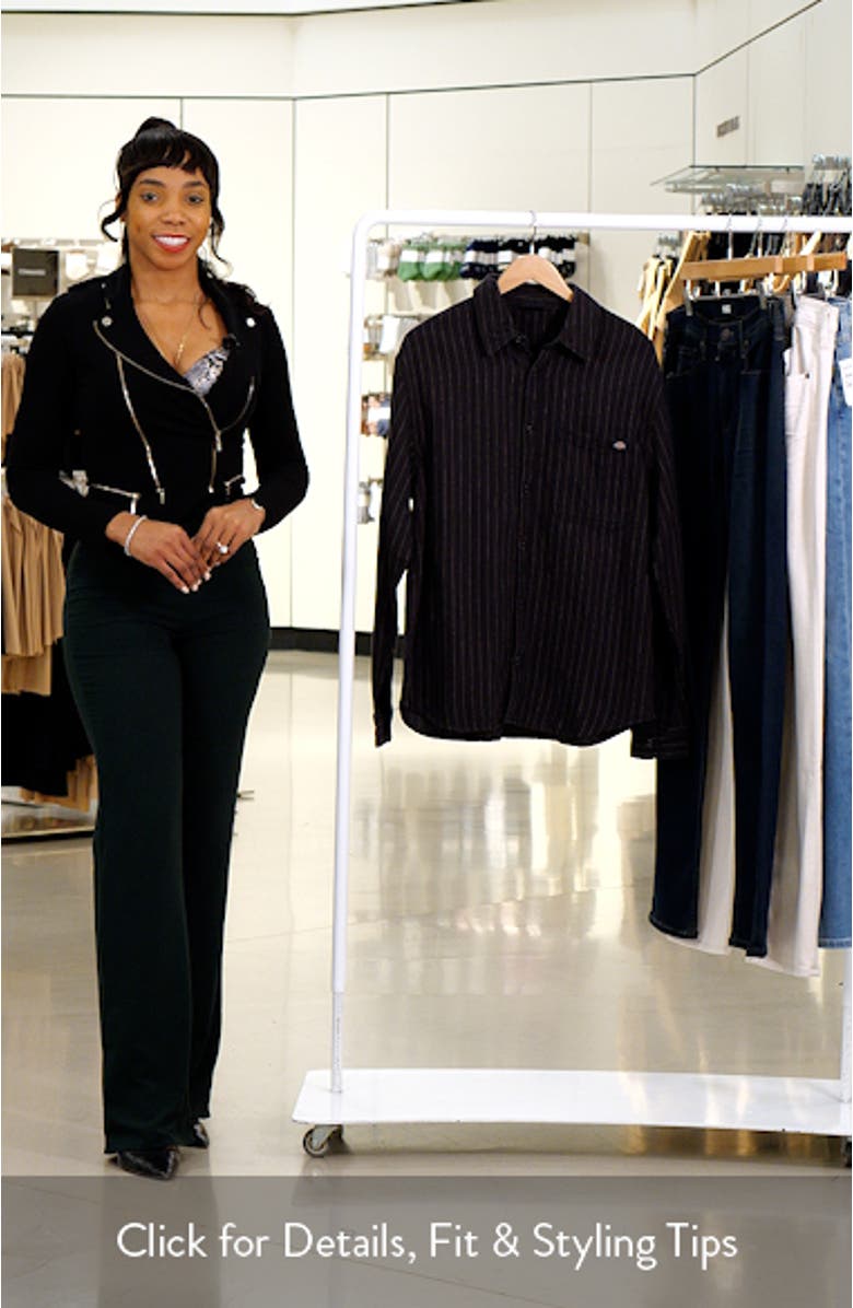 Service Stripe Button-Up Work Shirt, sales video thumbnail