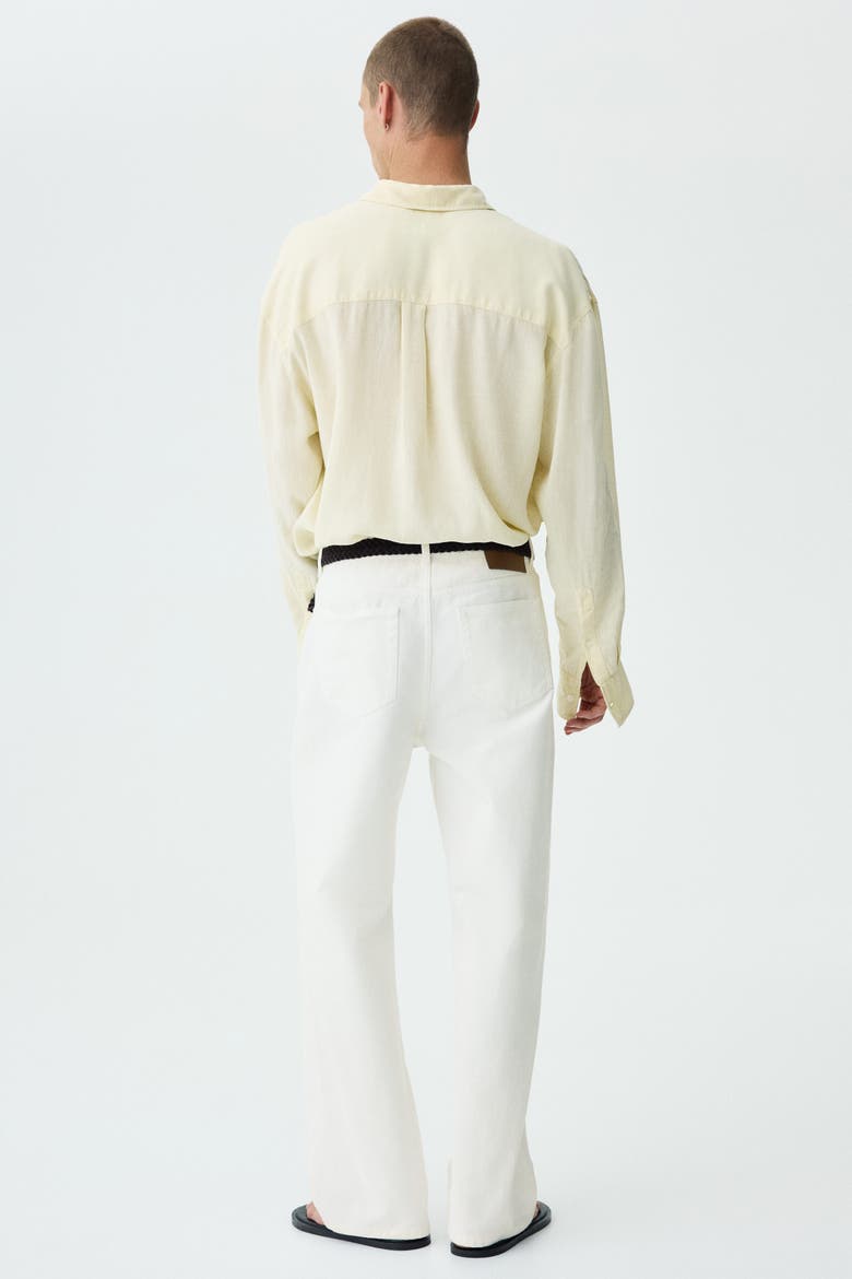 Relaxed-fit Cotton Pants, Alternate, color, White