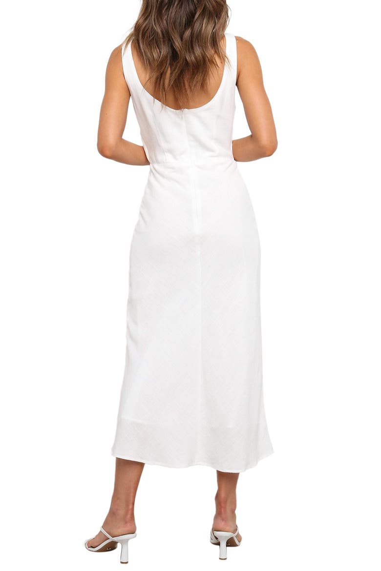 Apollo Cutout Detail Midi Dress, Alternate, color, WHITE