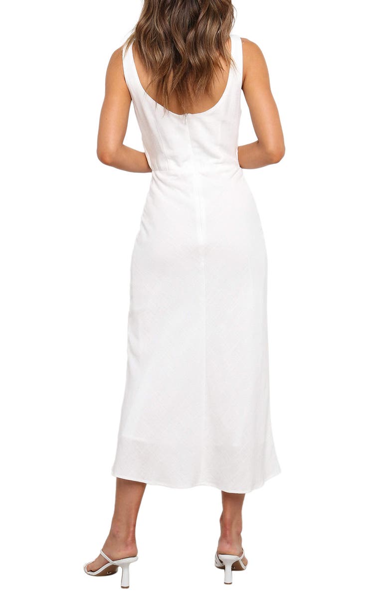 Petal & Pup Apollo Cutout Detail Midi Dress, Alternate, color, White