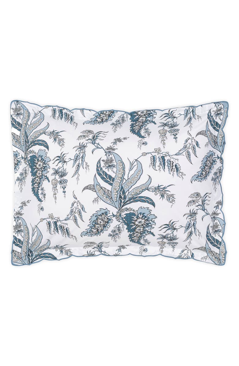 Matouk Apolline Pillow Sham, Main, color, Mediterranean