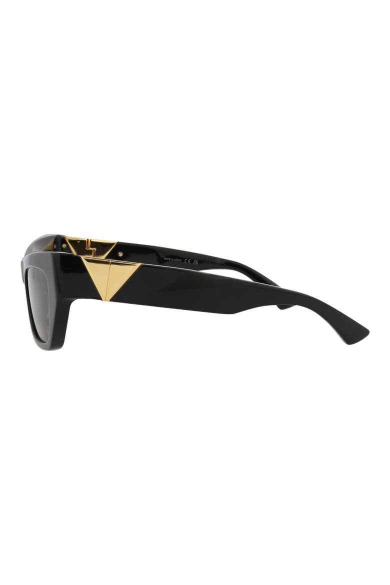 52mm Cat Eye Sunglasses, Alternate, color, BLACK BLACK GREY