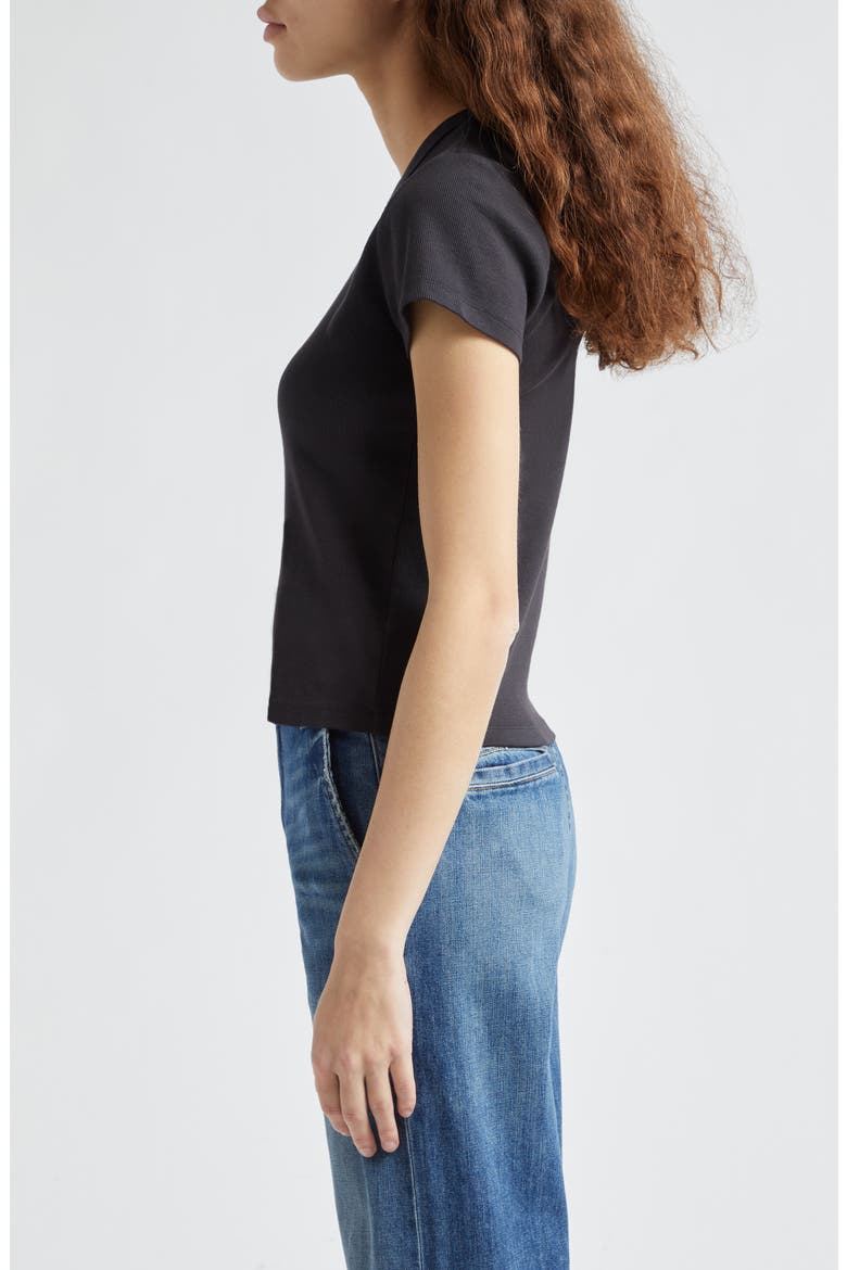 Lexi Sun-In Rib Crewneck T-Shirt, Alternate, color, BLACK