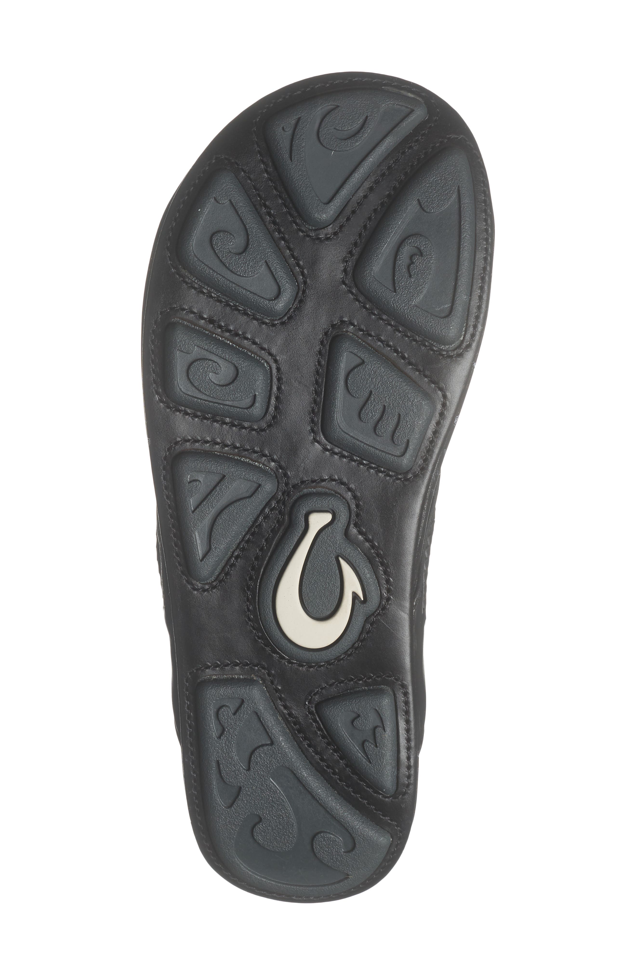 OluKai Mea Ola Mano Sandal, Alternate, color, Black / Dark Shadow