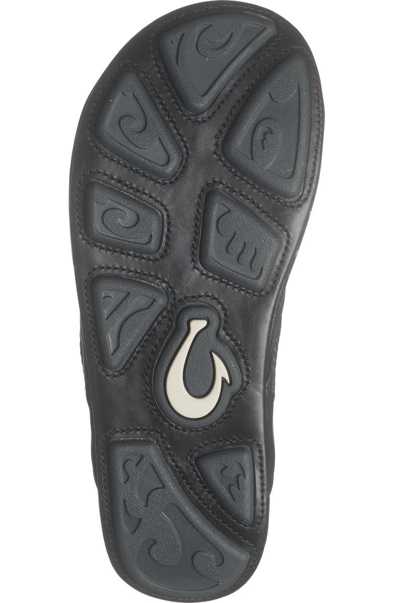 OluKai Mea Ola Mano Sandal, Alternate, color, Black / Dark Shadow