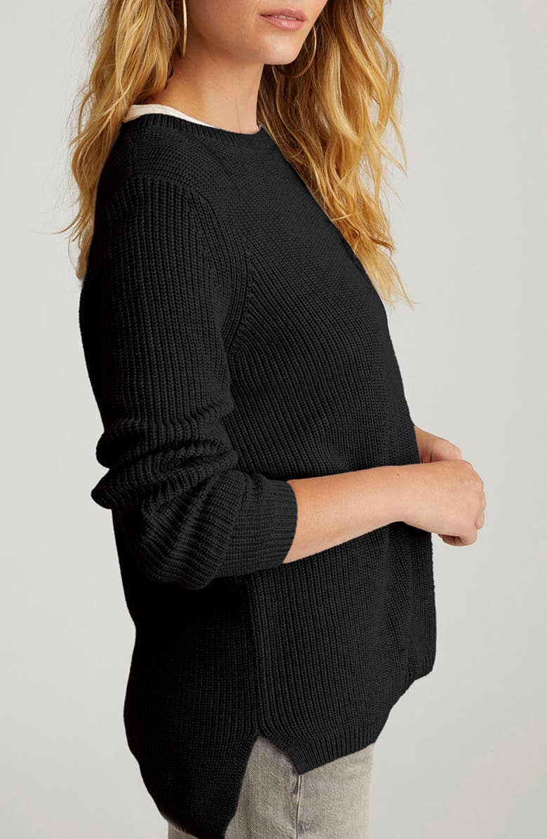 525 america Emma High-Low Sweater, Alternate, color, Black