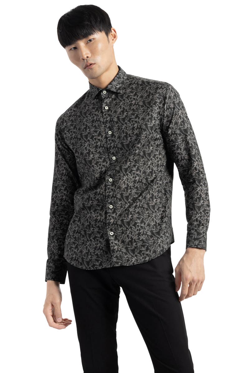 SOFT CLOTH Soft Italian Print Dress Shirt, Alternate, color,