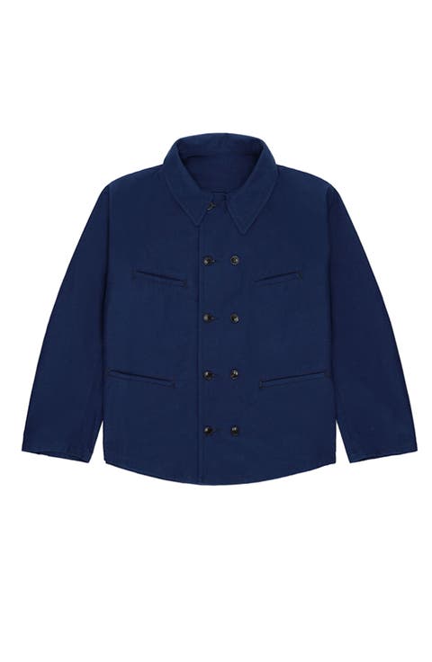 Perno Double-Breasted Slub Cotton Jacket