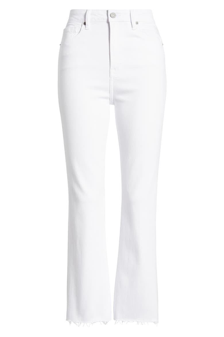 Raw Step Hem Wide Leg Jeans, Alternate, color, WHITE