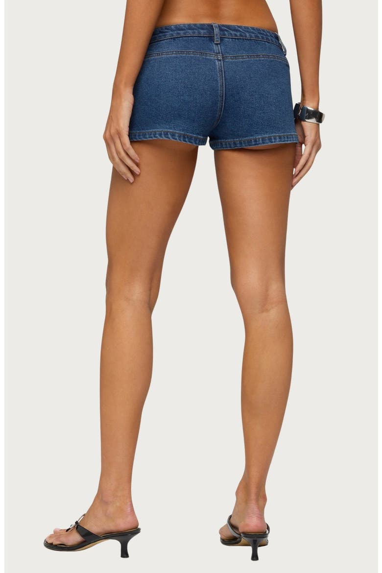 Danikah Stud Grommet Denim Shorts, Alternate, color, BLUE