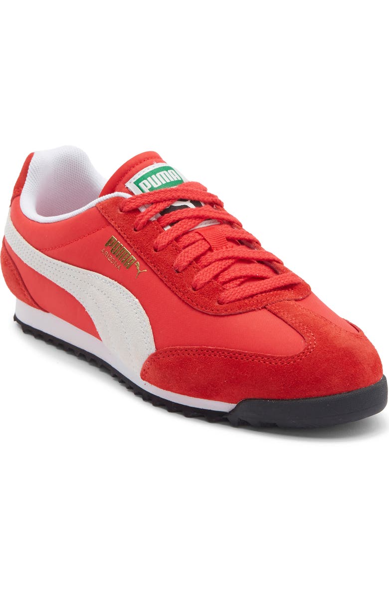 PUMA Arizona Nylon Sneaker, Main, color, For All Time Red/ White/ Gold