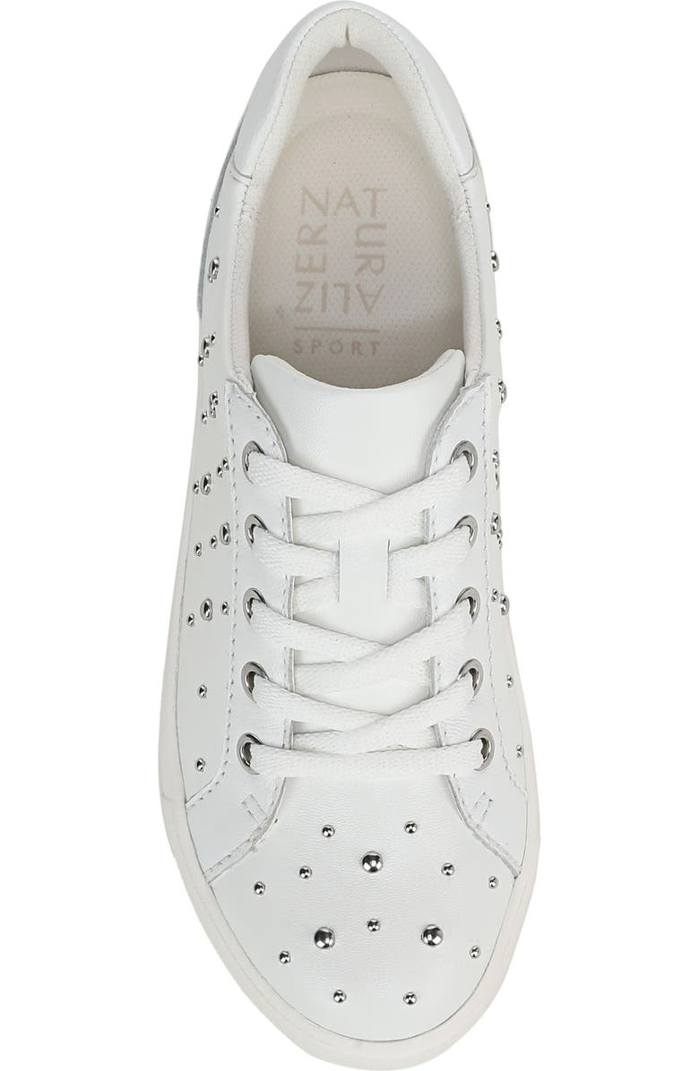 Naturalizer Morrison Stud Sneaker, Alternate, color, White Leather