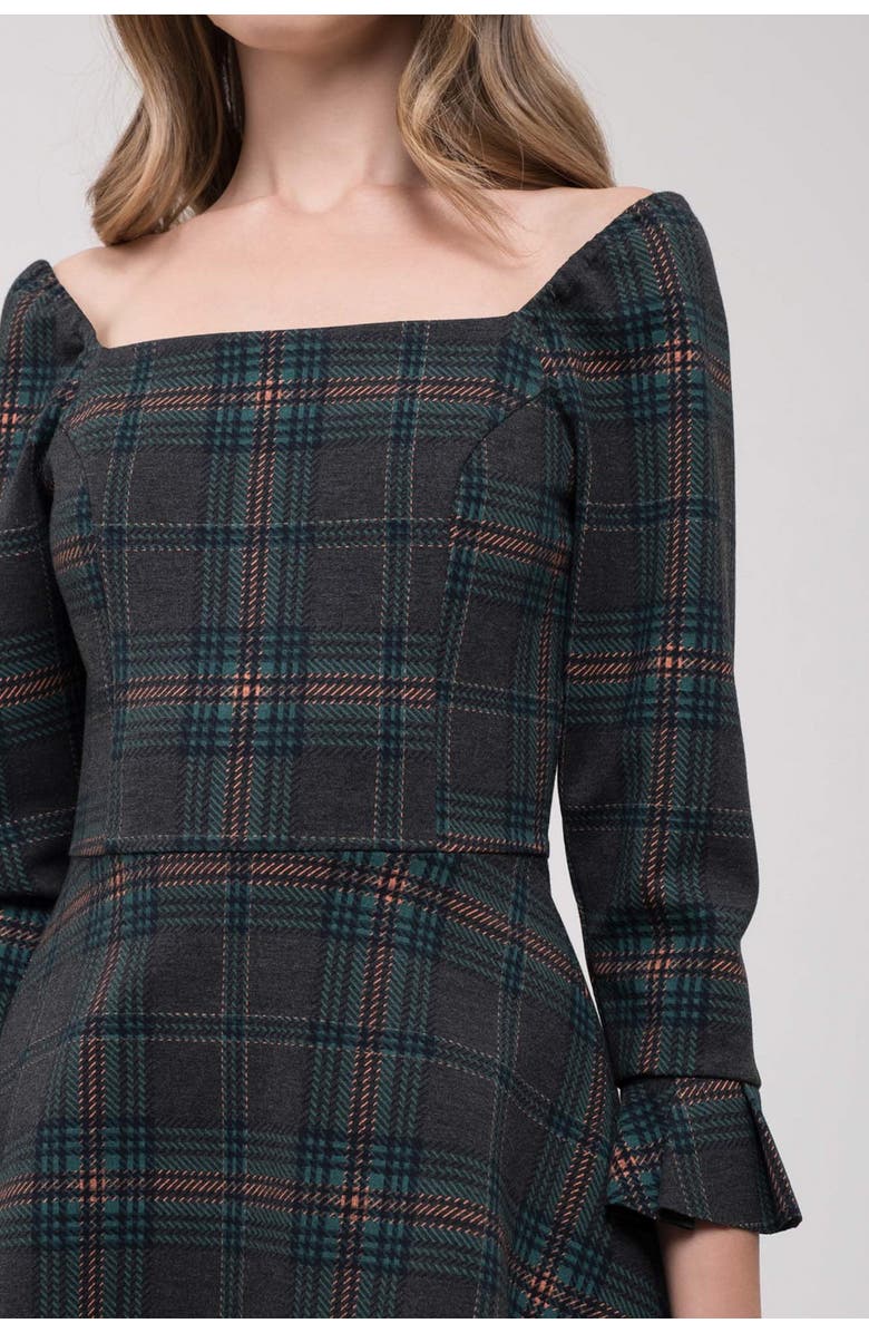 J.O.A. Plaid Fit & Flare Dress, Alternate, color, 