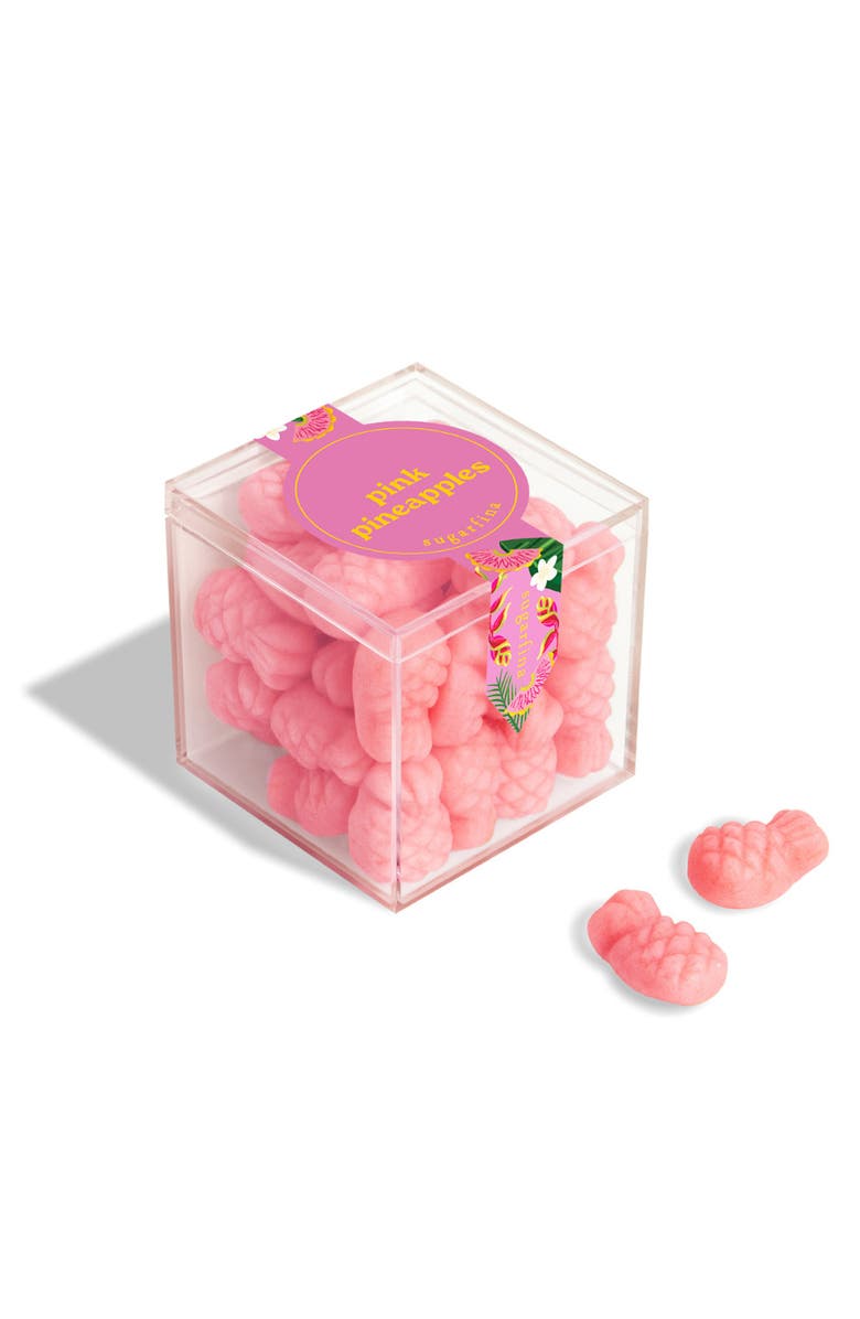sugarfina Pink Pineapples Set of 4 Candy Cubes, Alternate, color, 