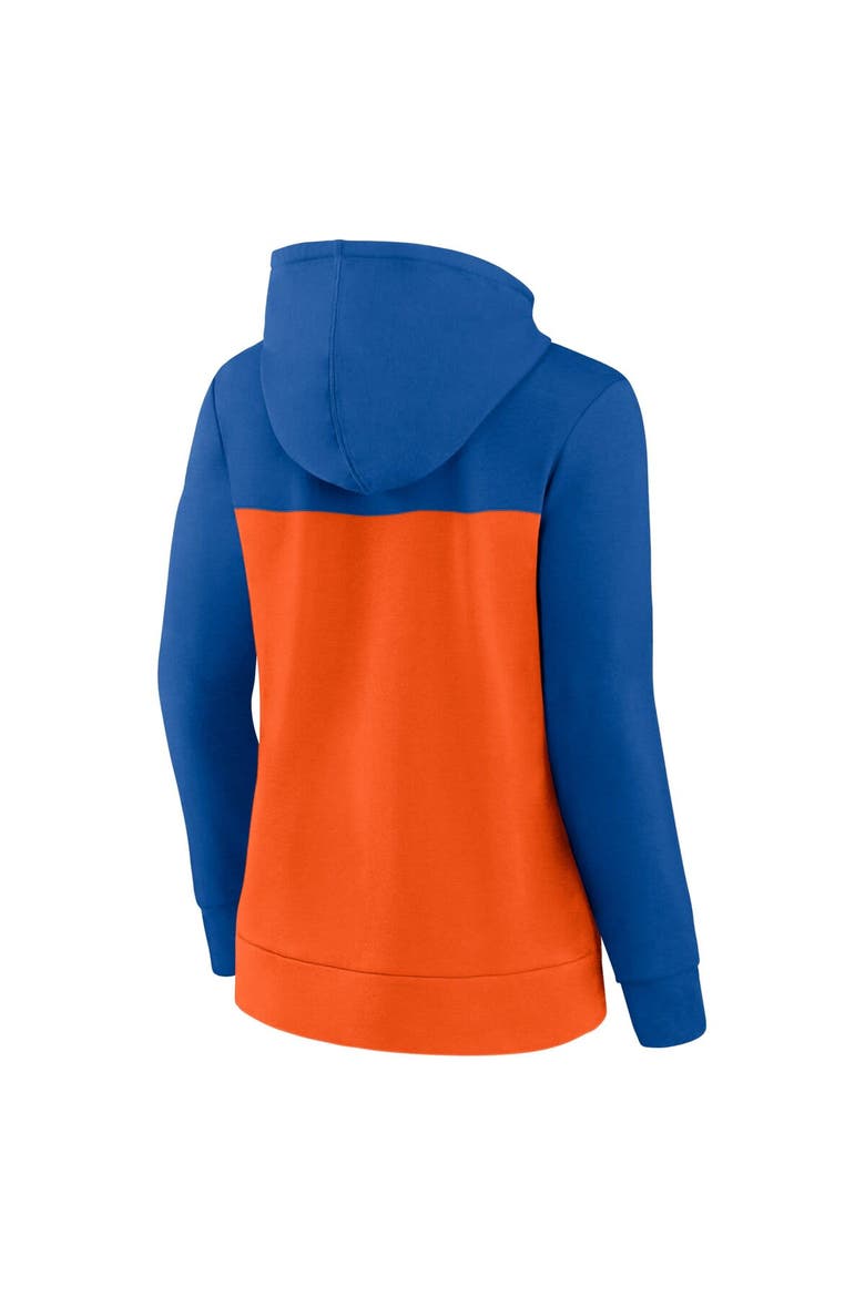 Women's Fanatics Branded Royal/Orange New York Mets Take The Field Colorblocked Hoodie Full-Zip Jacket, Alternate, color, Royal