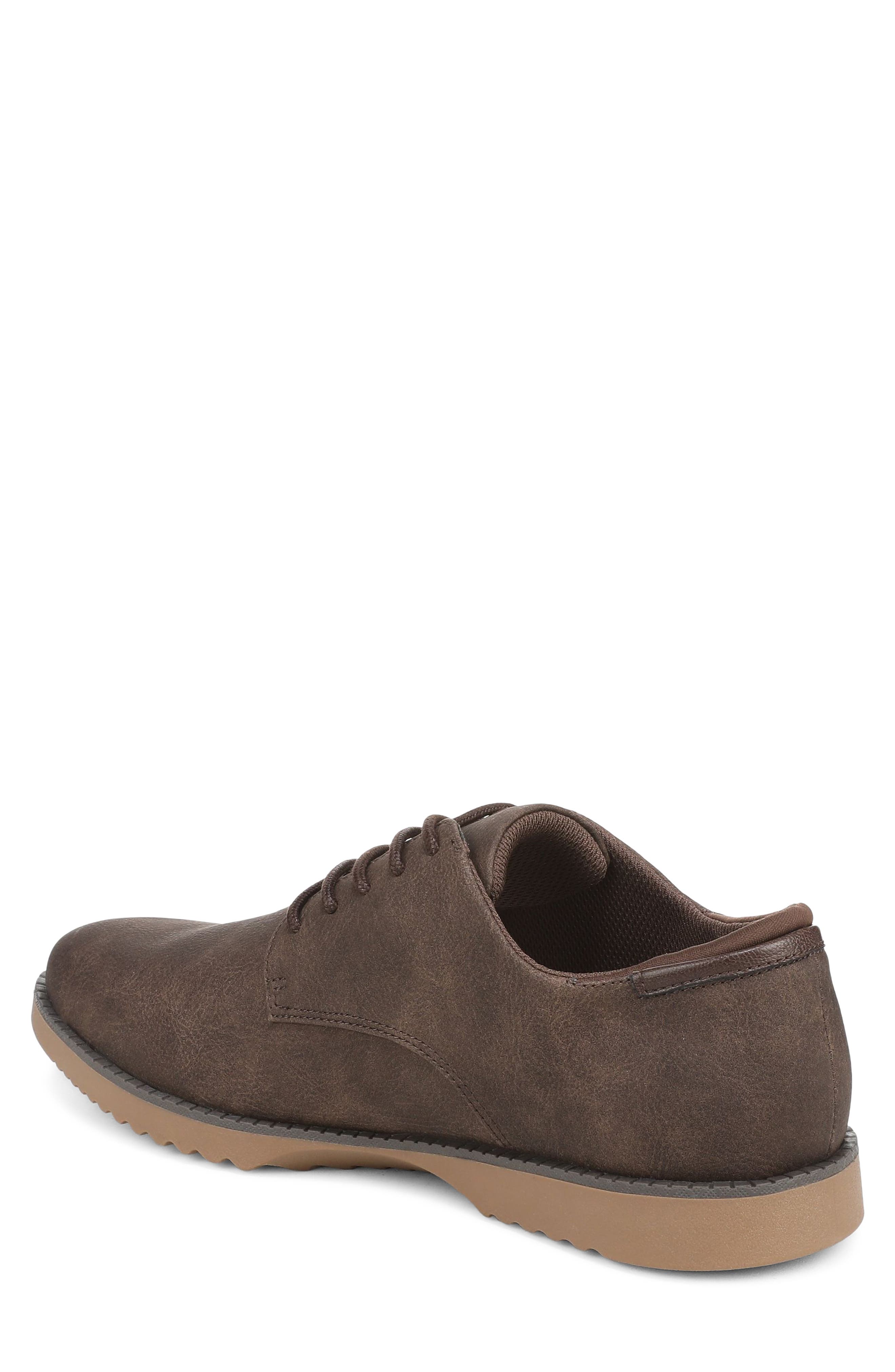 Sync Flex Faux Leather Plain Toe Derby, Alternate, color, BROWN FAUX LEATHER