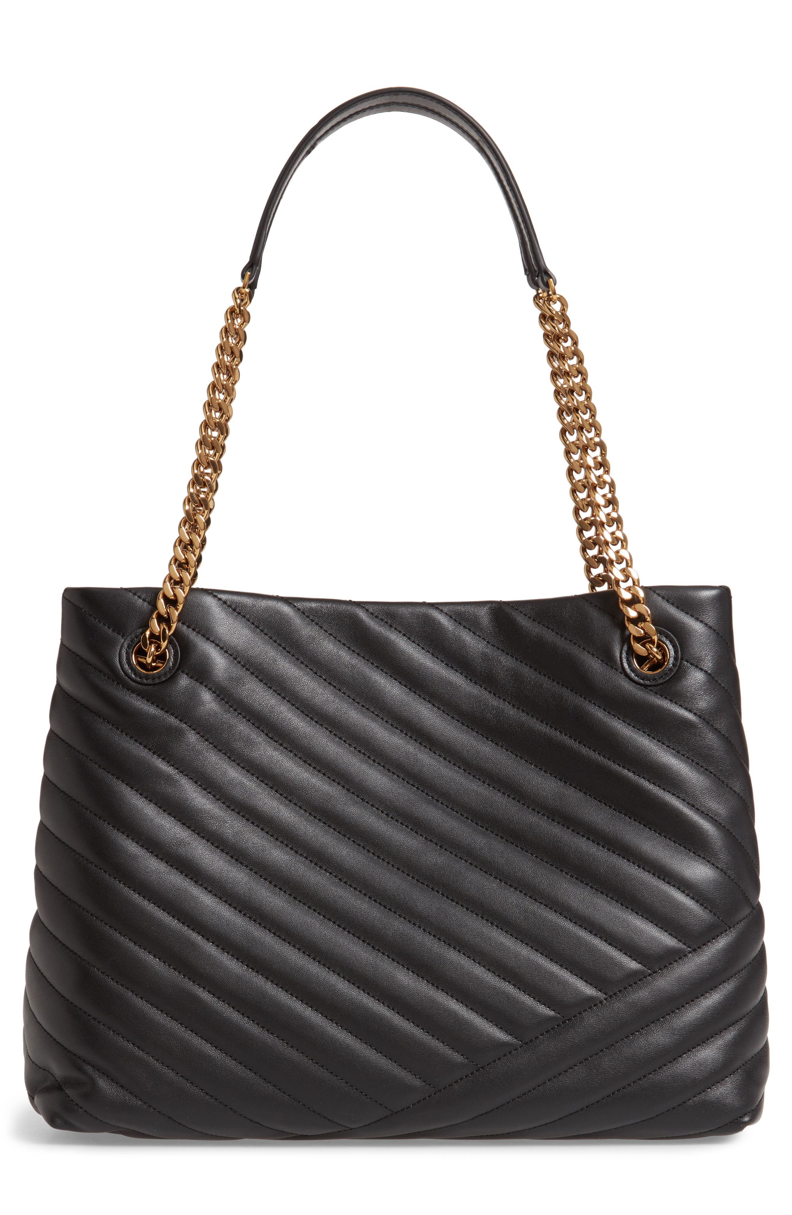Tory Burch Kira Chevron Quilted Leather Tote, Alternate, color, 