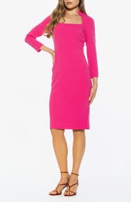 Alexia Admor Marais Neck Midi Sheath Dress