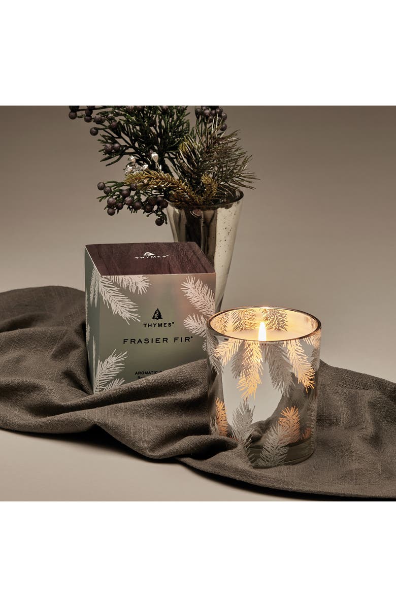 Thymes Frasier Fir Statement Poured Candle, Alternate, color, Silver