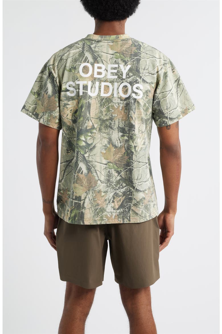 Pit Forest Camo Cotton T-Shirt, Alternate, color, LEAF CAMO