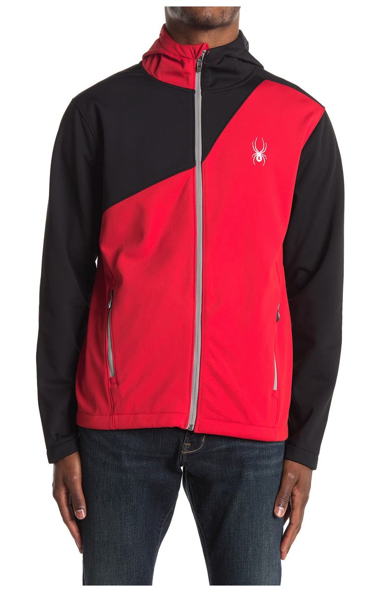 Spyder Hooded Soft Shell Jacket, Alternate, color, 