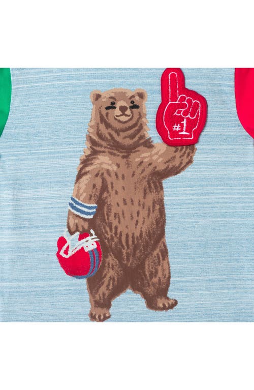Andy & Evan Kids' Varsity Bear Twofer Long Sleeve Graphic T-shirt In Blue