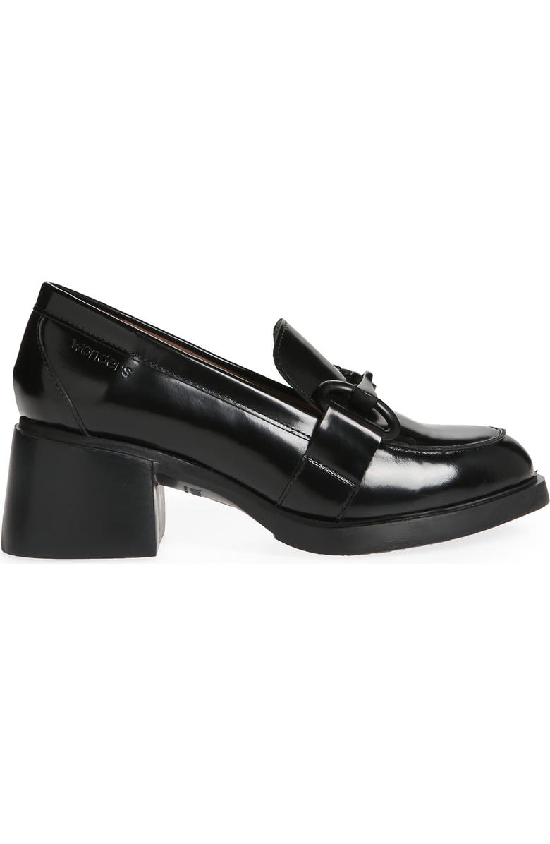 Wonders Block Heel Bit Loafer, Alternate, color, Black
