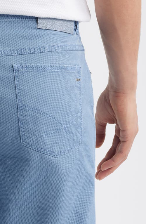 Brax Cooper Fusion Flex Microprint Regular Fit Straight Leg Pants In Blue