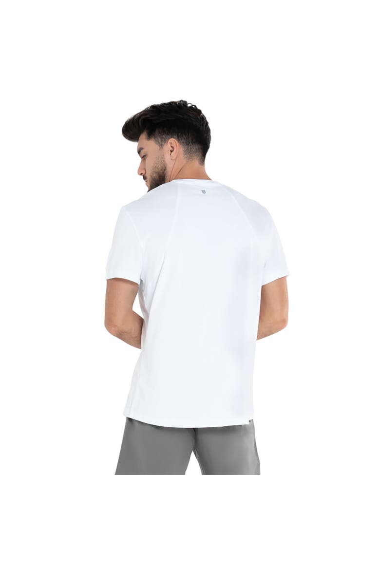 Icon Crew Mens Tennis Shirt, Alternate, color, White