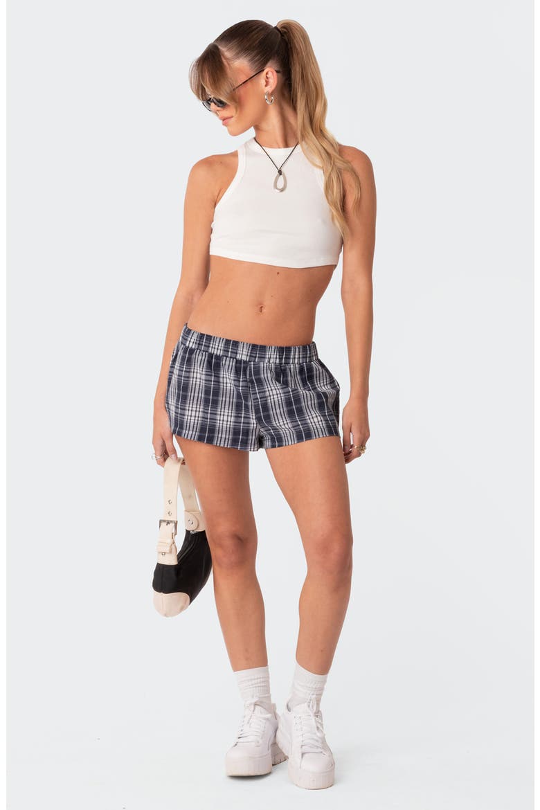 Plaid Boxer Shorts, Alternate, color, NAVY