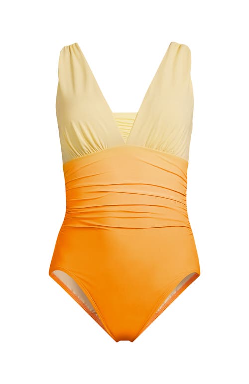 Shop Lands' End Slender Suit Grecian Low Leg One Piece Swimsuit
