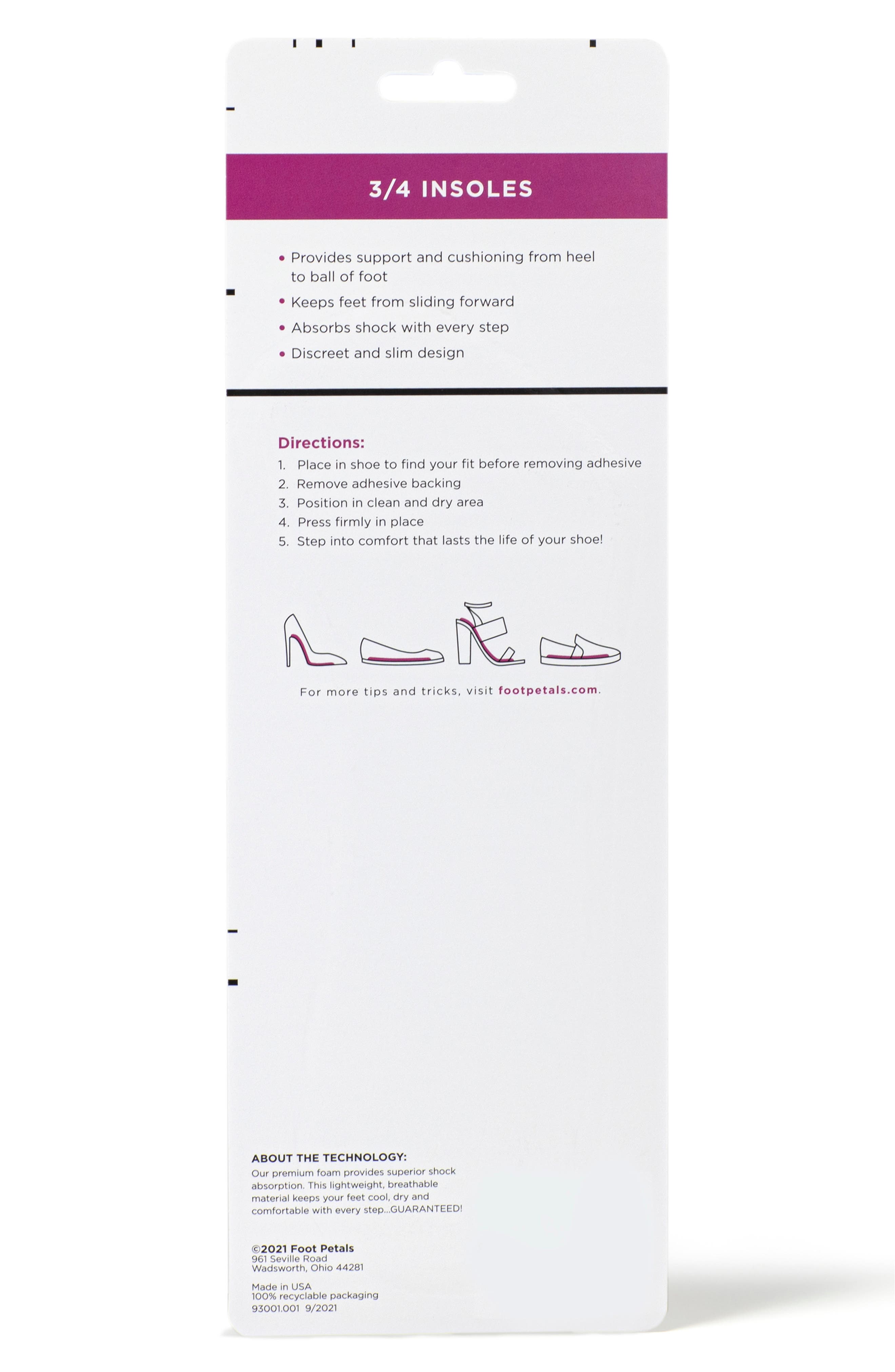 3/4 Insoles, Alternate, color, SOLID BUTTERCUP