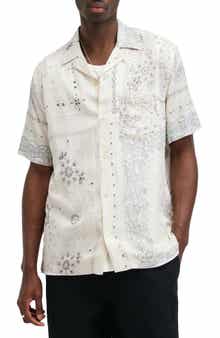 AllSaints Jalisco Bandana Print Camp Shirt