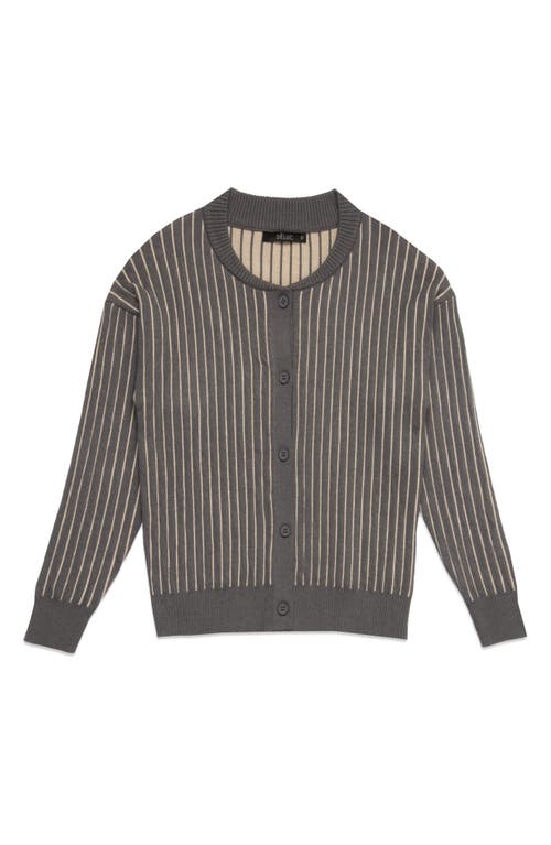 Deluc Moe Stripe Cardigan In Gray