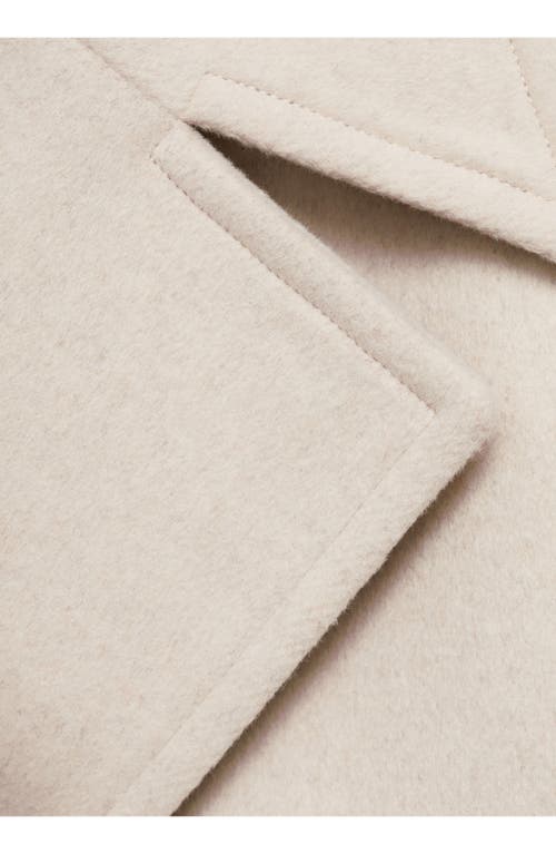 Mango Double Breasted Jacket In Neutral