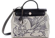 Pre-Owned Hermes Herbag Zip Pegase Pop Toile and Leather 31