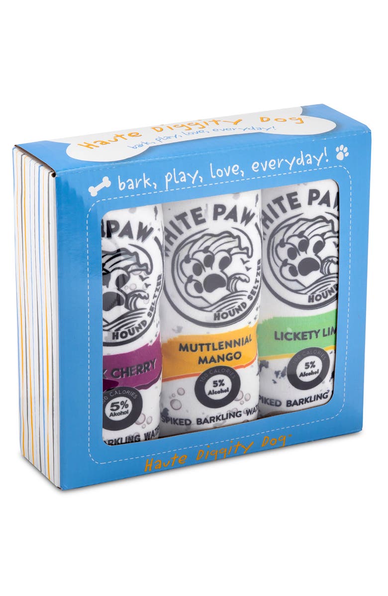 Haute Diggity Dog White Paw 3-Piece Variety Pack Plush Dog Toy Set, Alternate, color, 