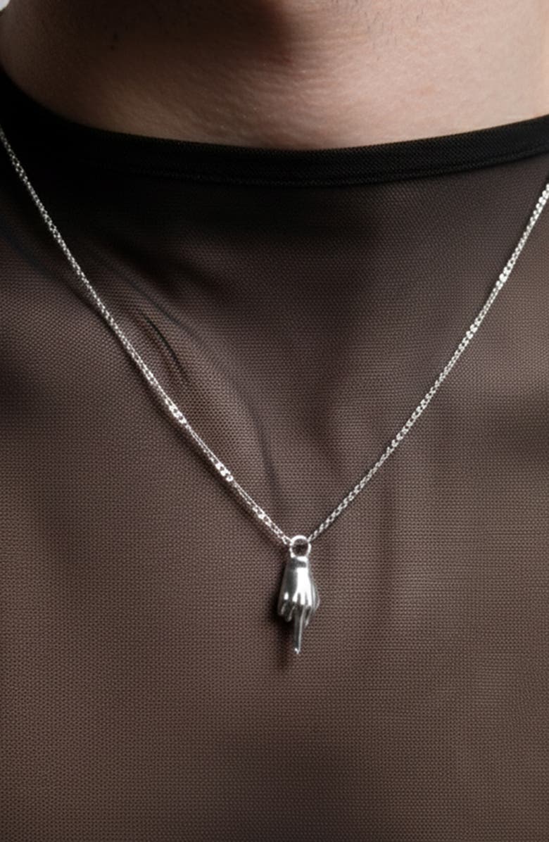 YOJ Attitude Necklace in Silver, Alternate, color, Silver