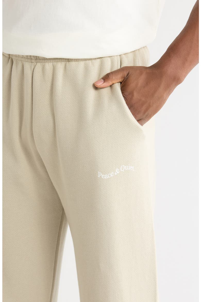 Stencil Cotton Fleece Sweatpants, Alternate, color, TAUPE